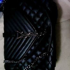 YSL Black Quilted Leather Shoulder Bag